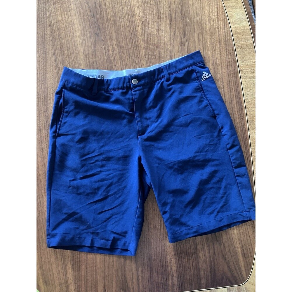 Adidas Men’s 3‑Stripe Performance Golf Shorts Navy Blue Size 36